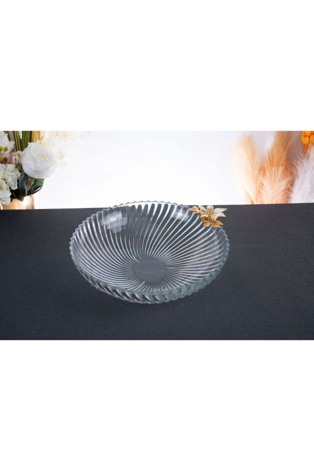 METAL AYAKLI VE AYAKSIZ 32 CM MEYVELİK SALATA KASESİ