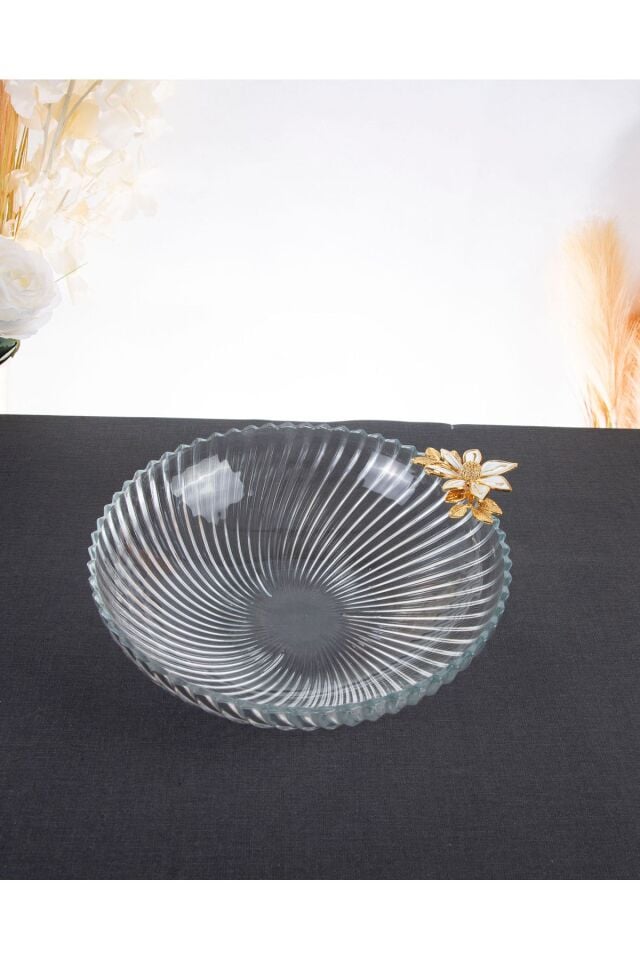 METAL AYAKLI VE AYAKSIZ 32 CM MEYVELİK SALATA KASESİ