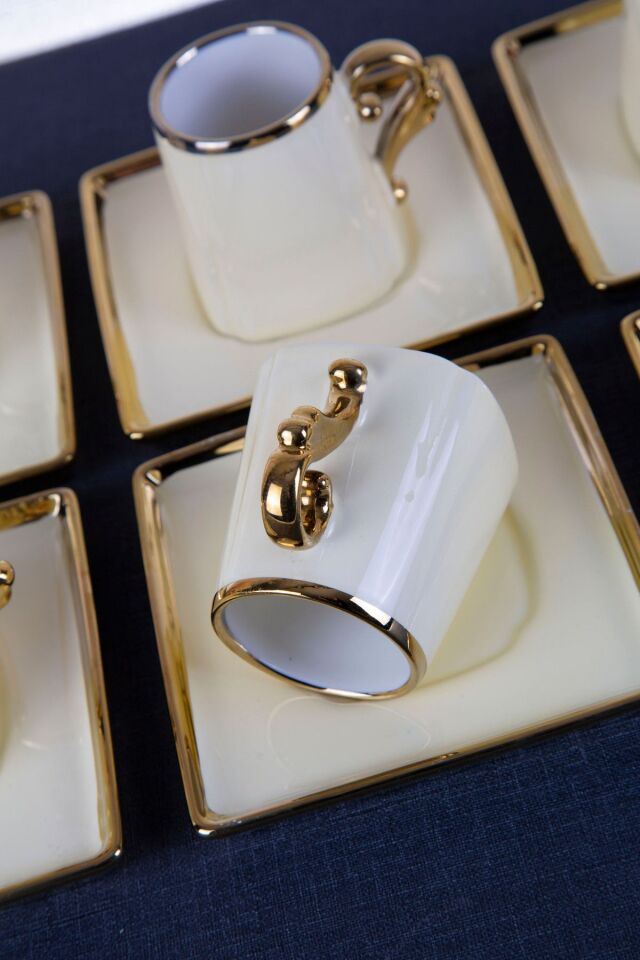 12 PARÇA GOLD DETAYLI KAHVE FİNCAN SETİ