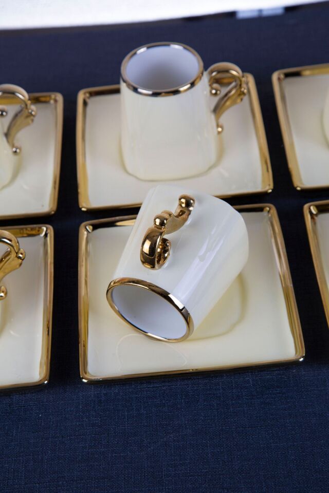 12 PARÇA GOLD DETAYLI KAHVE FİNCAN SETİ